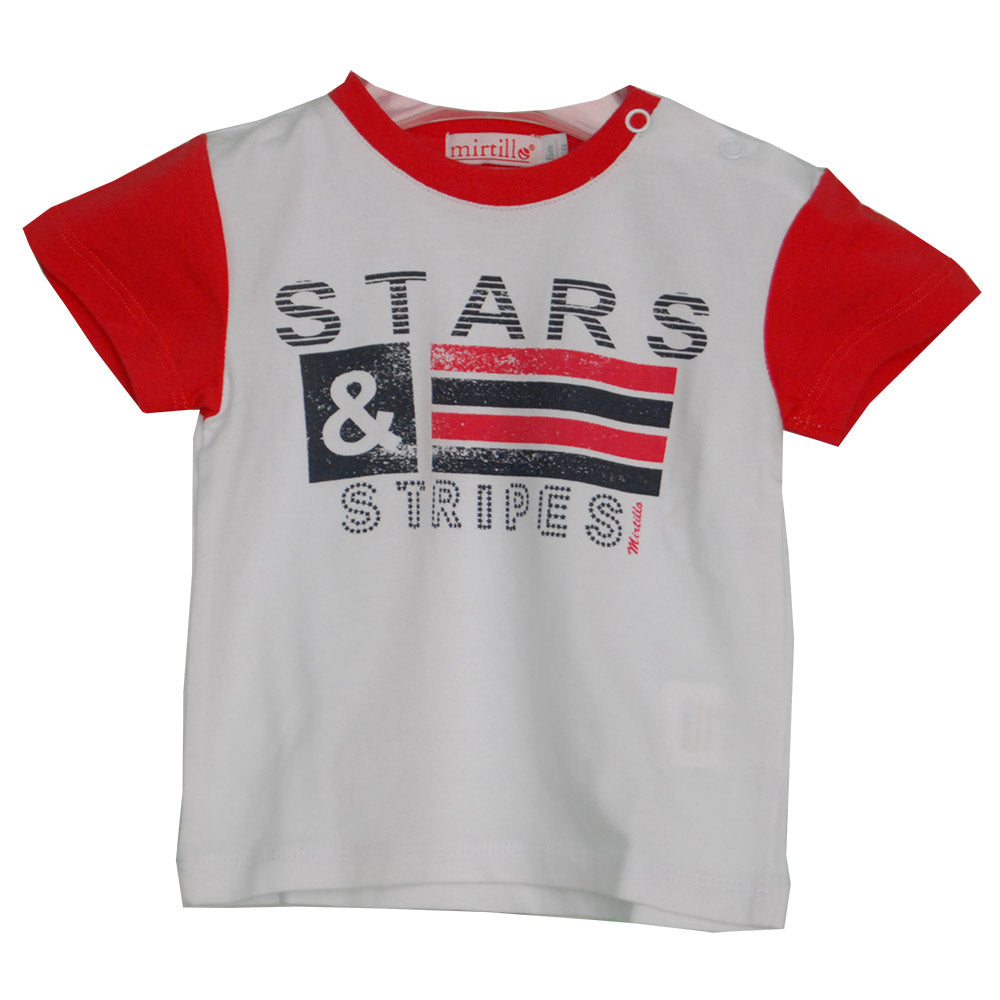 Ensemble 2 pièces de la ligne vêtements enfant Mirtillo. T-shirt à manches courtes avec impressio...