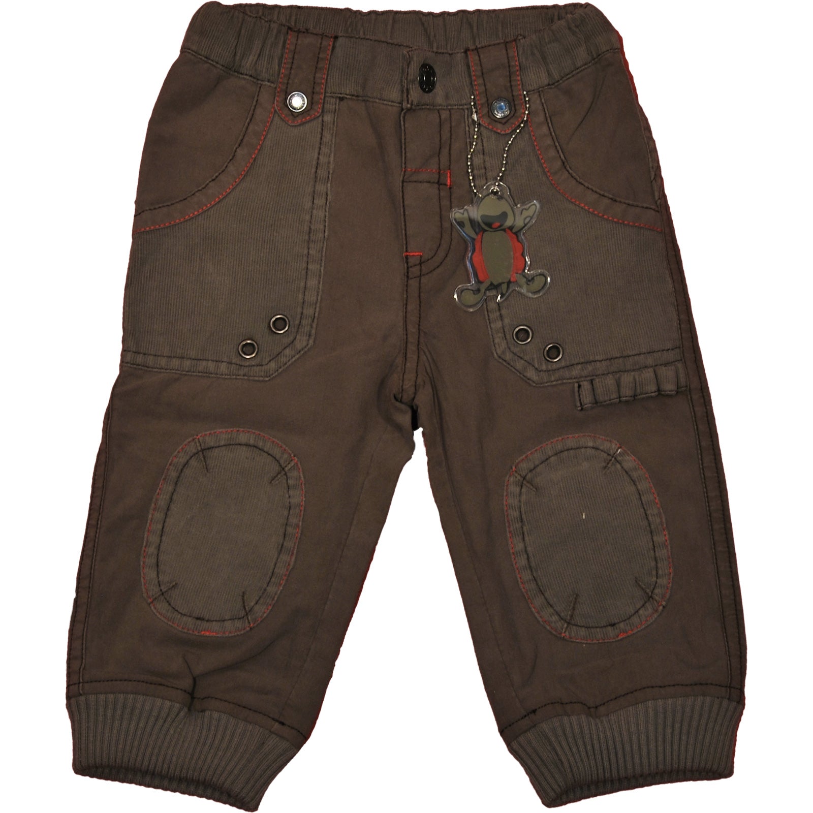 Pantalon de la ligne de vêtements pour enfants Mirtillo avec des patchs aux genoux, élastique aux...
