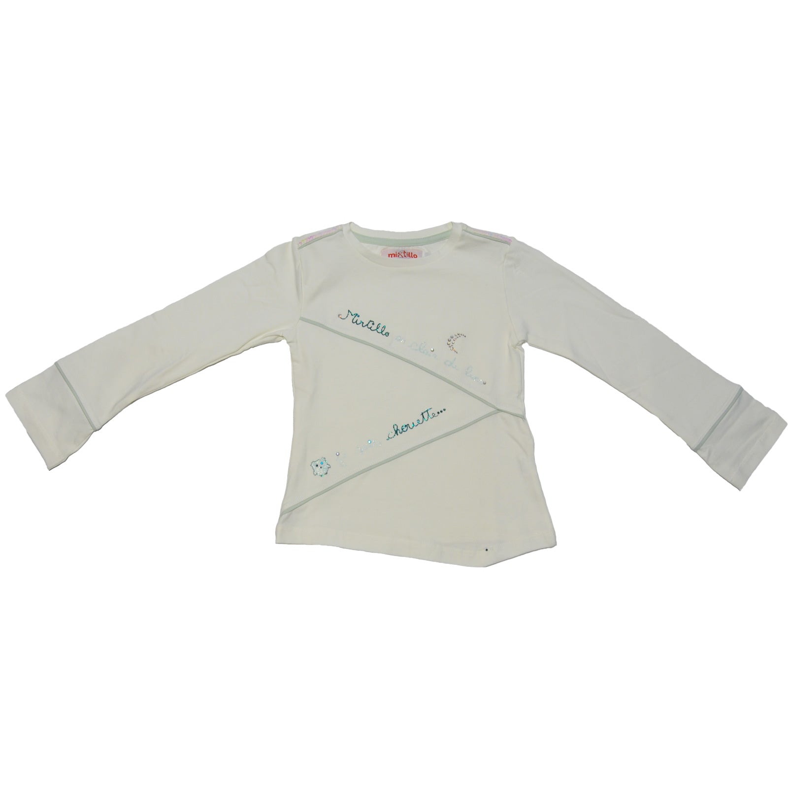 T-shirt à manches longues de la ligne de vêtements pour fille Mirtillo avec sur le devant, impres...