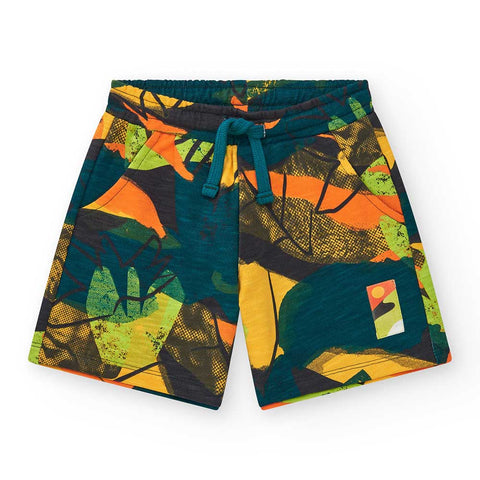 Bermuda colorati e vivaci per bambini con elastico in vita e fantasie estive.