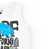 TANK TOP OLA SURF AND FUN - NATH KIDS - Colore: Bianco - Stagione: Primavera-Estate