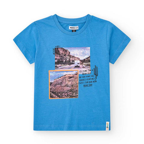 CAMISETA PAISAJE ROAD TRIP - NATH KIDS - Colore: Blu - Stagione: Primavera-Estate