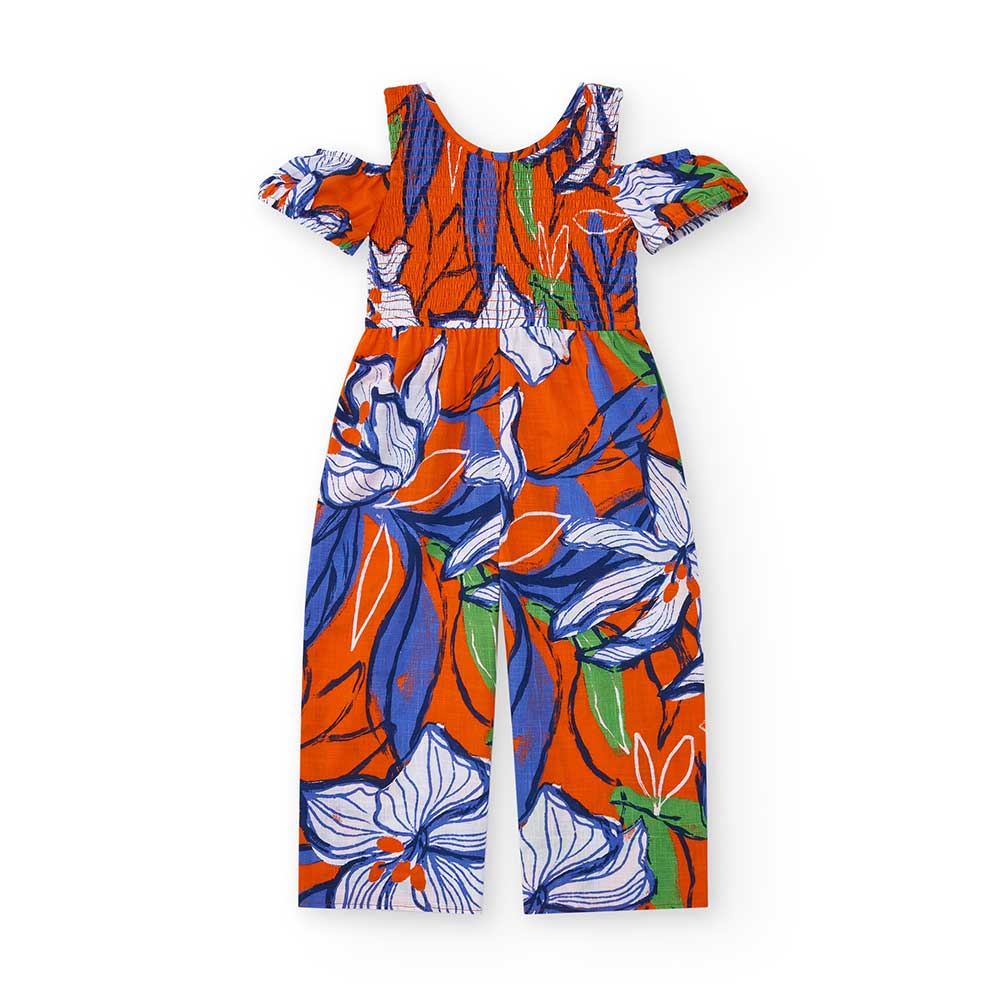 Tuta della Linea Abbigliamento Bambina Nath Kids, lunga con bretelle e spalline calate. Parte sup...