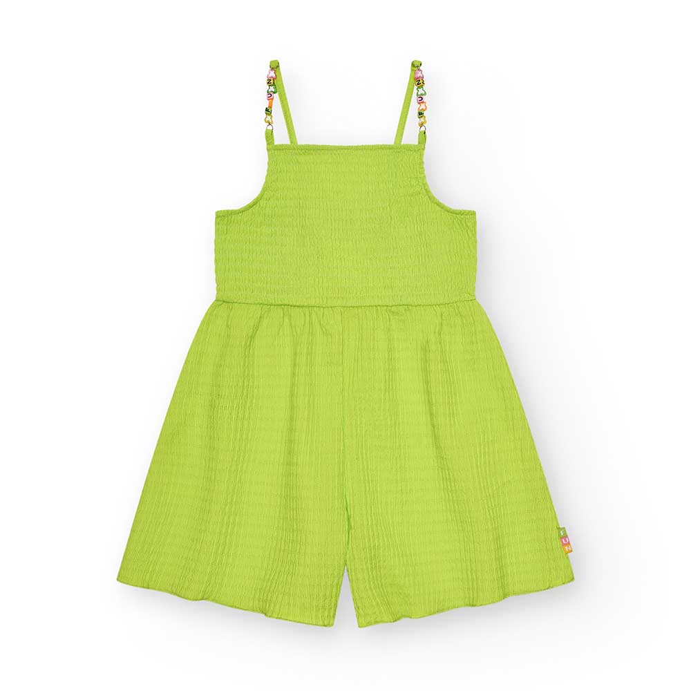 Tuta corta della Linea Abbigliamento Bambina Nath Kids, con bretelline sottili, in tessuto elasti...