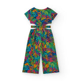 POPLIN JUMPSUIT JUNO TROPICAL VIBES - NATH KIDS - Sesso: Bambina - Colore: Verde - Stagione: Primavera-Estate