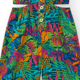 POPLIN JUMPSUIT JUNO TROPICAL VIBES - NATH KIDS - Sesso: Bambina - Colore: Verde - Stagione: Primavera-Estate