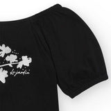 CAMISETA PEONIA LE JARDIN - NATH KIDS - Sesso: Bambina - Colore: Nero - Stagione: Primavera-Estate