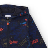 ZIPPED HOODIE DINOMITE JURASSIC TOWN - NATH KIDS - Colore: Blu - Stagione: Autunno-Inverno