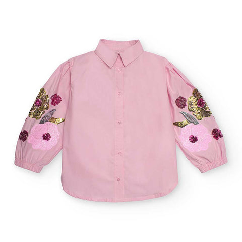 POPLIN SHIRT AZALEA FLORAL OPULENCE - NATH KIDS - Sesso: Bambina - Colore: Rosa - Stagione: Autunno-Inverno