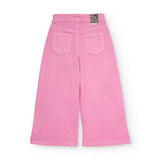 WIDE LEG TWILL PANTS TULIP FLORAL OPULENCE - NATH KIDS - Sesso: Bambina - Colore: Rosa - Stagione: Autunno-Inverno