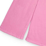 WIDE LEG TWILL PANTS TULIP FLORAL OPULENCE - NATH KIDS - Sesso: Bambina - Colore: Rosa - Stagione: Autunno-Inverno