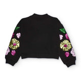 BOMBER JACKET JASMINE FLORAL OPULENCE - NATH KIDS - Sesso: Bambina - Colore: Nero - Stagione: Autunno-Inverno