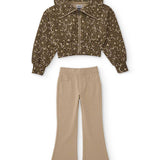 FELPA CON ZIP E PANTALONE A ZAMPA