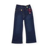 JEANS A ZAMPA CON CIONDOLO