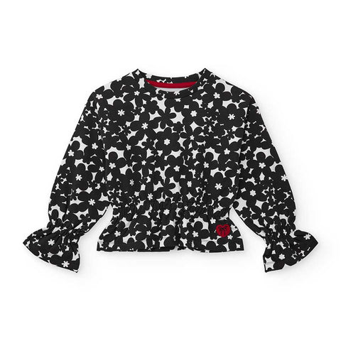 MAGLIA MANICA LUNGA FIORI