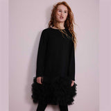 ABITO MAGLIA CON VOLANT
