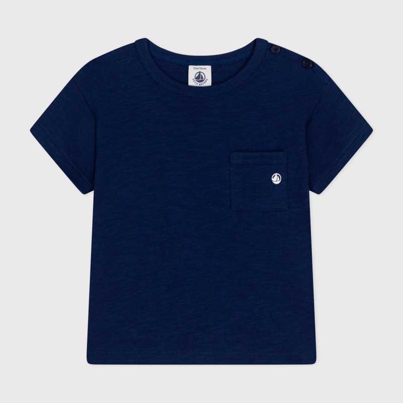 
T-shirt a maniche corte della Linea Abbigliamento Bambino Petit Bateau in jersey. Tasca applicat...