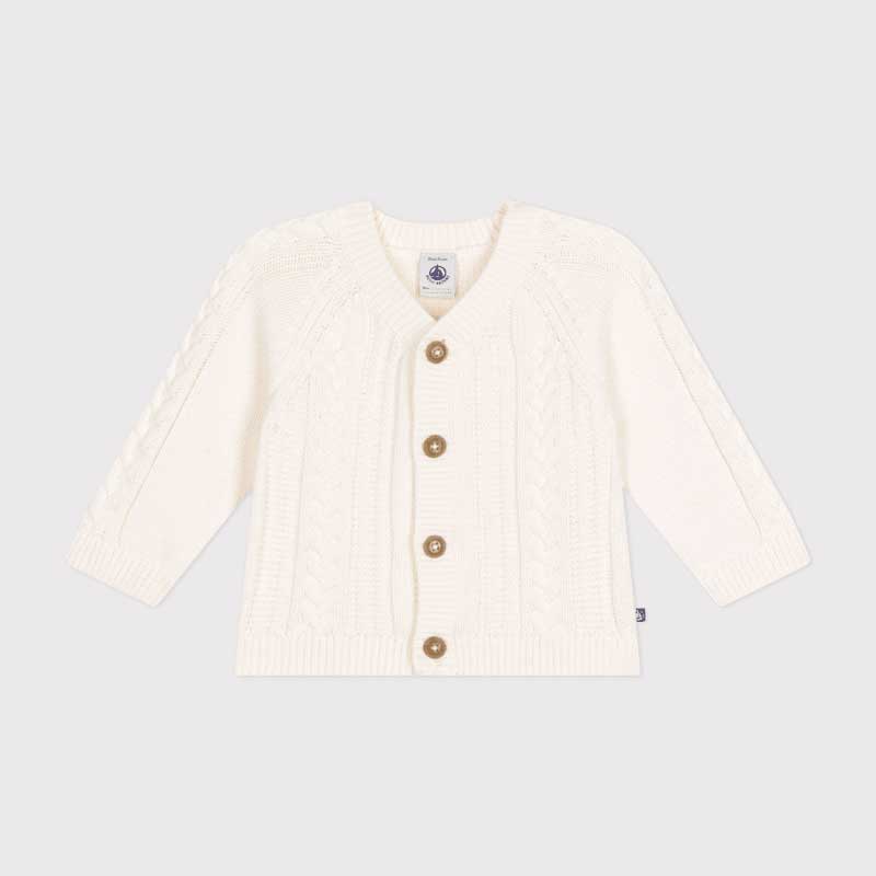 
Cardigan from the Petit Bateau Children's Clothing Line in cotton knit, a soft and warm material...