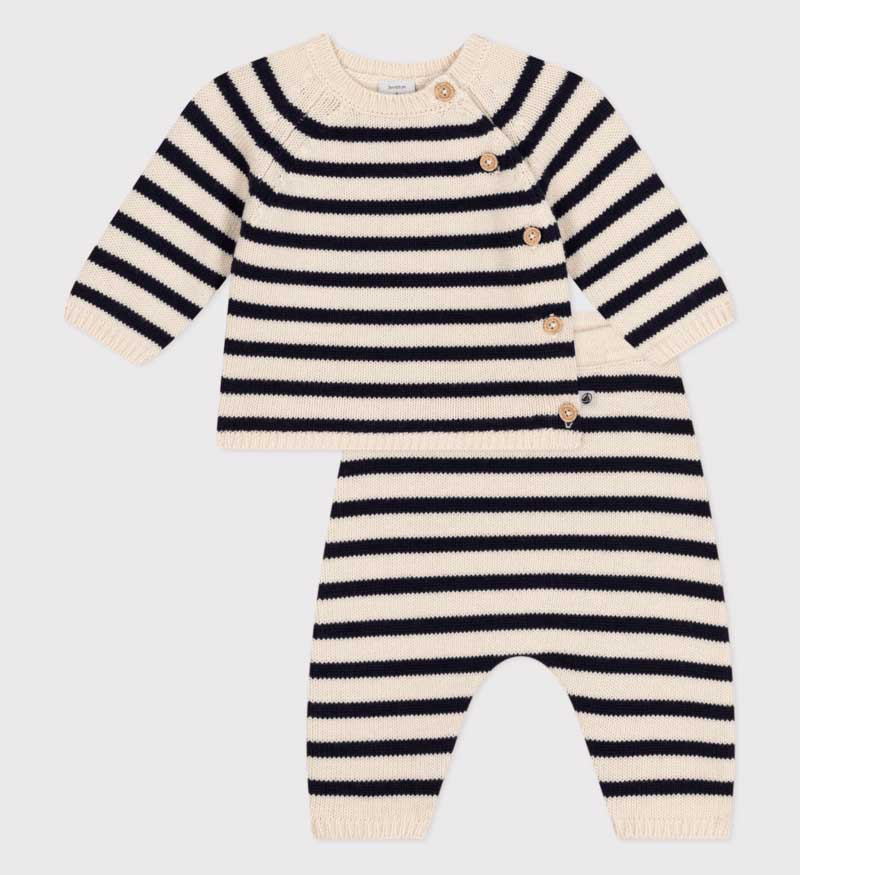 Unisex set from the iconic and warm Petit Bateau Clothing Line, perfect as a birth gift!
Set cons...