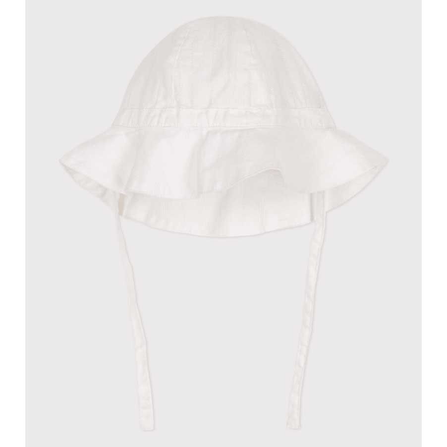 Cappellino della Linea Abbigliamento Bambina Petit Bateau  in popeline, un materiale leggero e co...