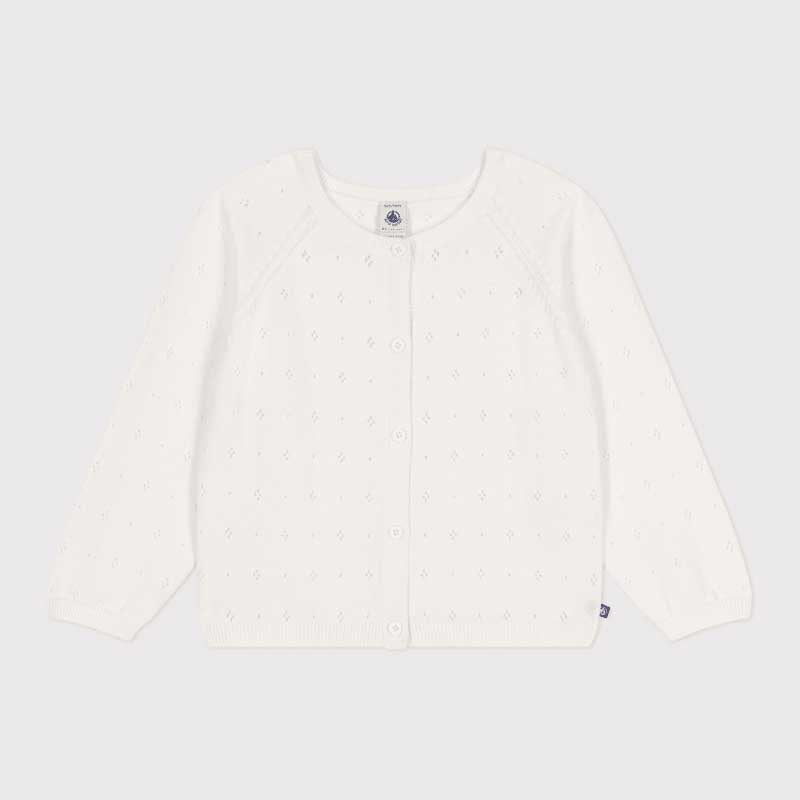 Scopri il cardigan perfetto per la tua piccola! Questo elegante cardigan della linea Petit Bateau...