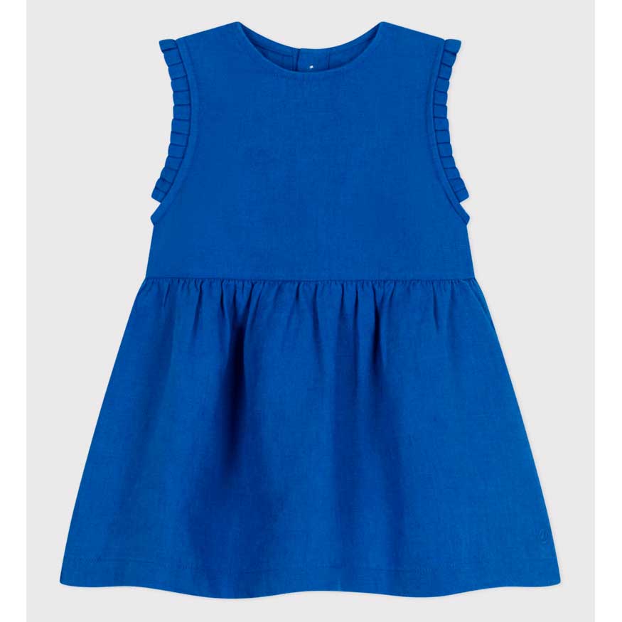 
Abito della Linea Abbigliamento Bambina Petit Bateau in tela 100% lino, un tessuto elegante e pe...
