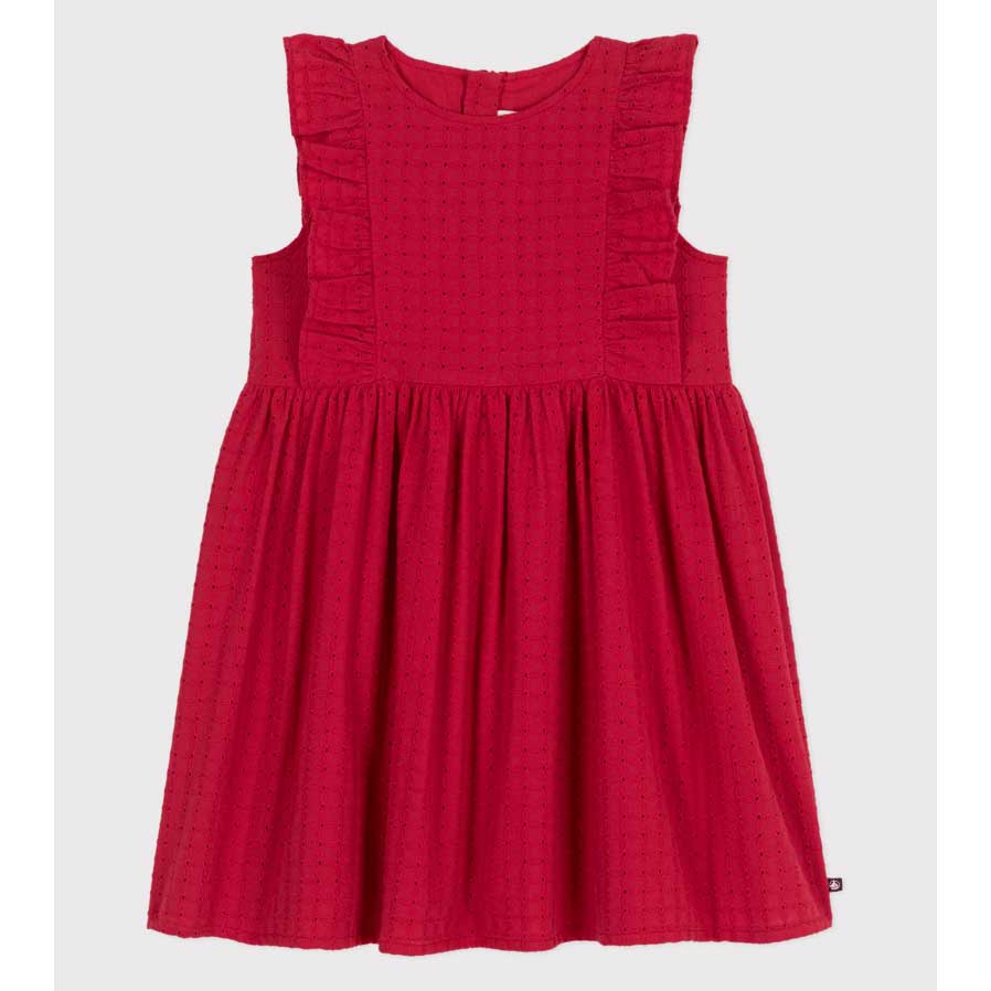 
Abito della Linea Abbigliamento Bambina Petit Bateau in sangallo, una tela leggera e sottile, co...