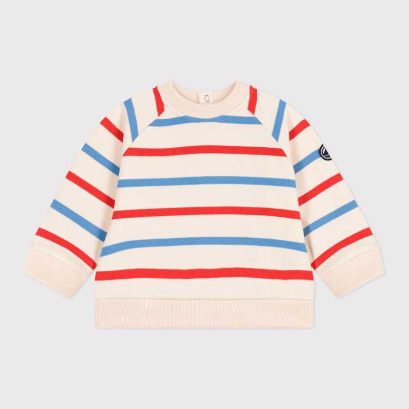 
Maglia  della Linea Abbigliamento Bambino Petit Bateau in tessuto felpato spazzolato, un materia...