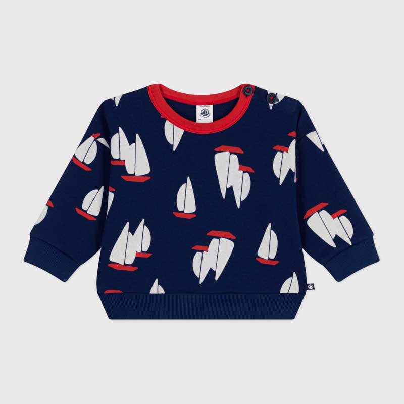 Petit Bateau Children's Clothing Line sweater in fleece fabric, a soft and comfortable material.
...