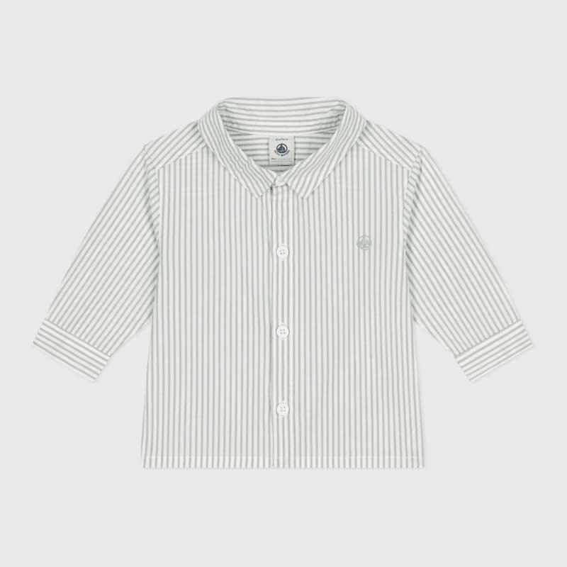 Camicia  della Linea Abbigliamento Bambino Petit Bateau in popeline a righe, una tela sottile e l...
