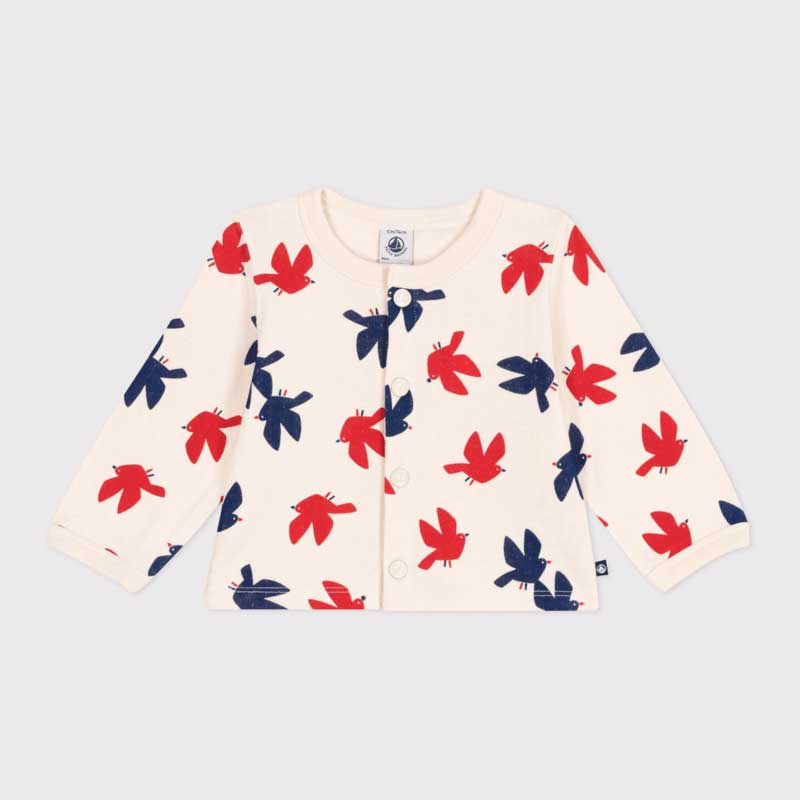 
Cardigan from the Petit Bateau Girls' Clothing Line in tubique, a soft and comfortable material....