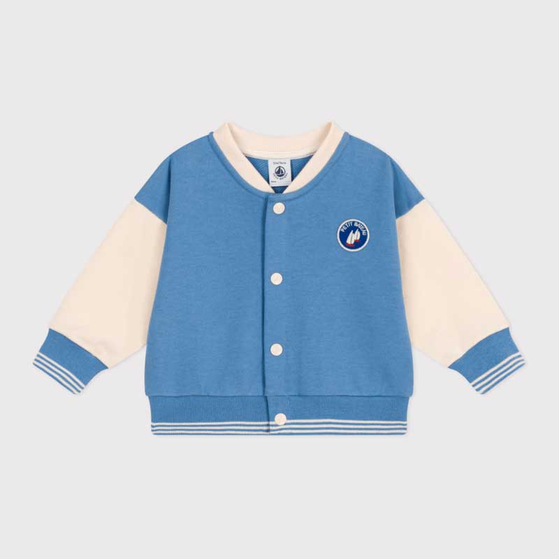 
Cardigan della Linea Abbigliamento Bambino Petit Bateau in tessuto felpato, un materiale morbido...