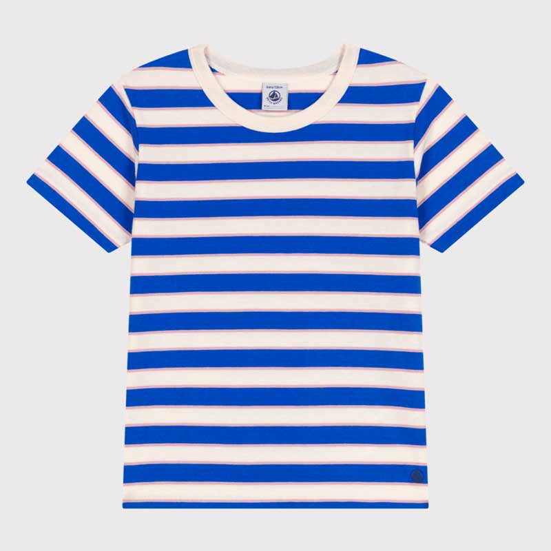 
T-shirt de la Ligne Vêtements Fille Petit Bateau en jersey léger à rayures, un matériau doux et ...