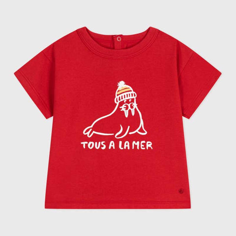TEE SHIRT MC - PETIT BATEAU - Colore: Azzurro - Stagione: Primavera-Estate