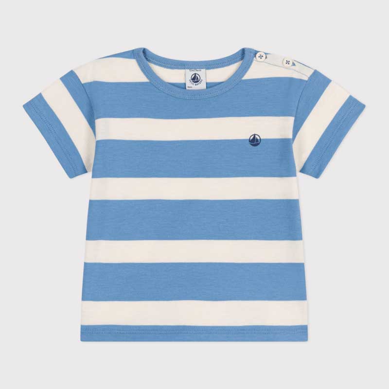 
T-shirt  della Linea Abbigliamento Bambino Petit Bateau in jersey leggero, un materiale morbido ...