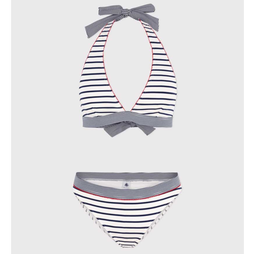 Costume da bagno a due pezzi  della Linea Abbigliamento Donna Petit Bateau con le nostre righe ic...