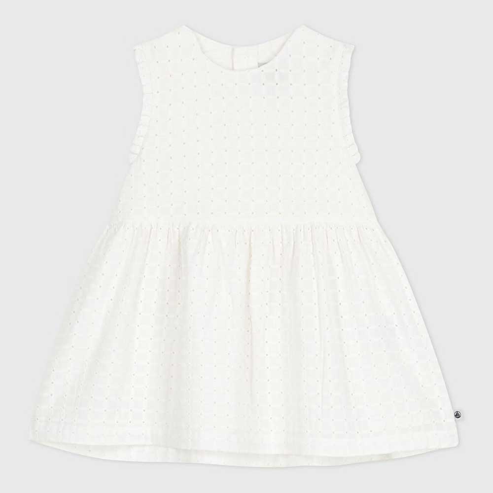 Abito da cerimonia della Linea Abbigliamento Bambina Petit Bateau in popeline, una tela leggera e...