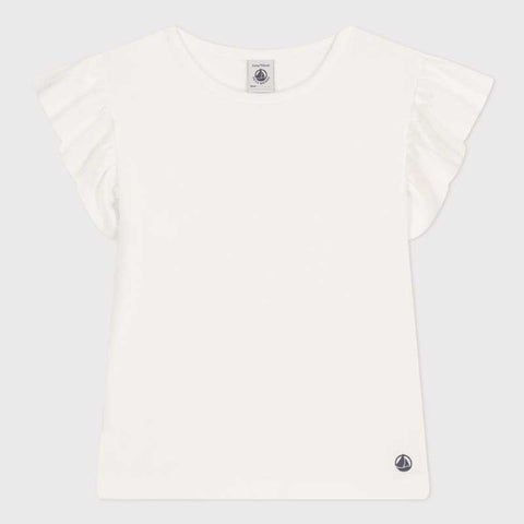 TEE SHIRT - PETIT BATEAU - Sesso: Bambina - Colore: Bianco - Stagione: Primavera-Estate