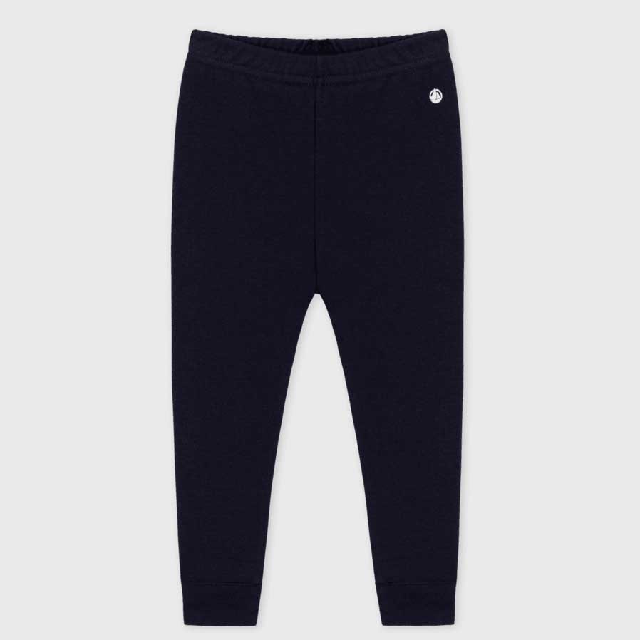 
Leggings de la ligne de vêtements pour filles Petit Bateau côtelés, un tissu flexible et confort...