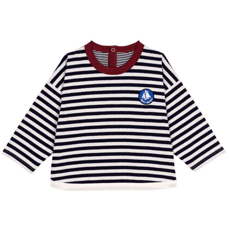 
T-shirt della Linea Abbigliamento Bambino Petit Bateau in tubique, un materiale soffice e comodo...