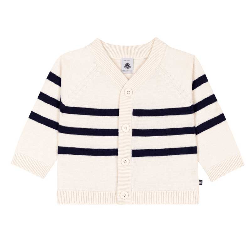 
Cardigan from the Children's Clothing Line Petit Bateau made of cotton knit, a soft and comforta...