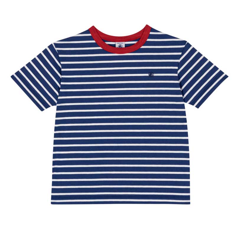 T-Shirt der Kinderbekleidungslinie Petit Bateau, kurzärmeliges Kinder-T-Shirt aus leichtem Jersey...