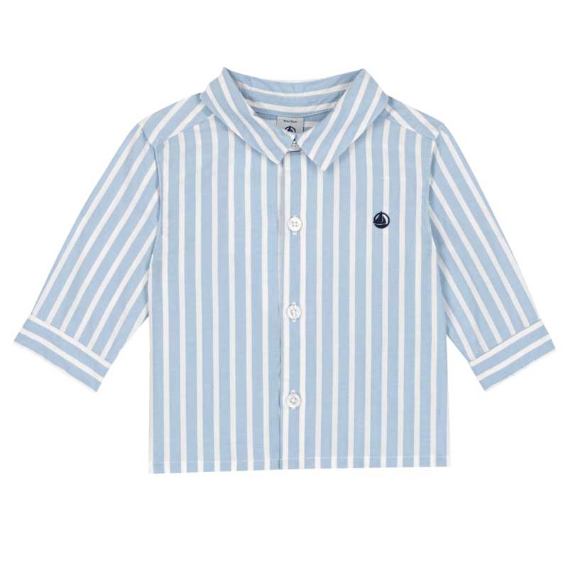 
Hemd aus der Kinderbekleidungslinie Petit Bateau aus Popeline, einem Material, das ideal für den...