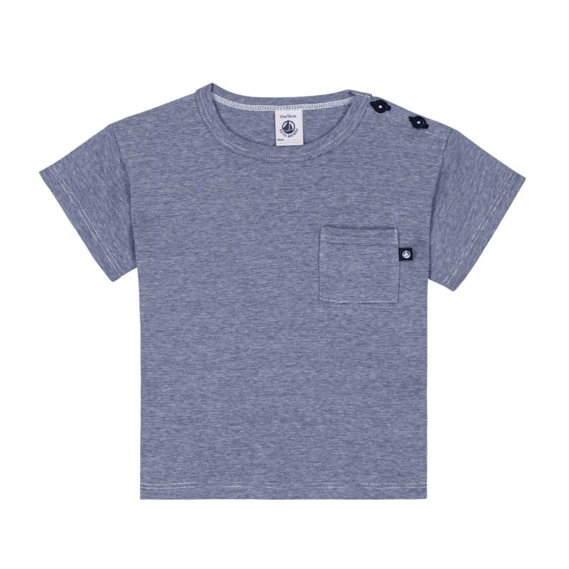 
T-Shirt aus der Kinderbekleidungslinie Petit Bateau aus 1x1-Rippstrick, ein weiches und dehnbare...
