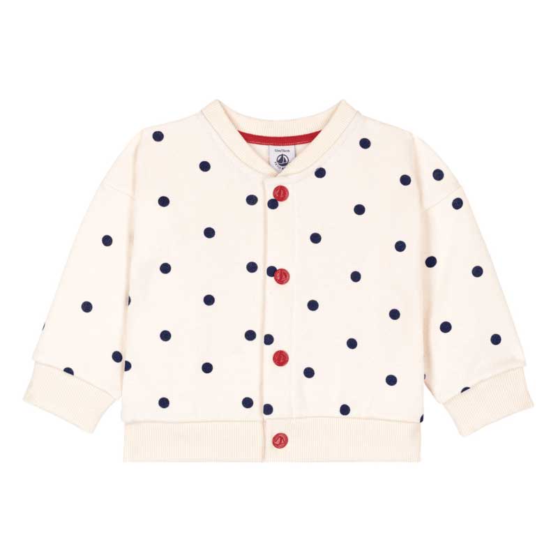 
Cardigan della Linea Abbigliamento Bambina Petit Bateau in tessuto felpato, un materiale morbido...