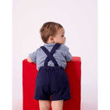 SHORT A BRETELLES - PETIT BATEAU - Colore: Blu - Stagione: Primavera-Estate