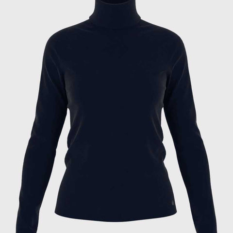 MAGLIONE COLLO ALTO MANICA LUNGA - PETIT BATEAU - Sesso: Donna - Colore: Blu - Stagione: Autunno-Inverno