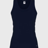 Canotta a coste nera di Petit Bateau per bambini.