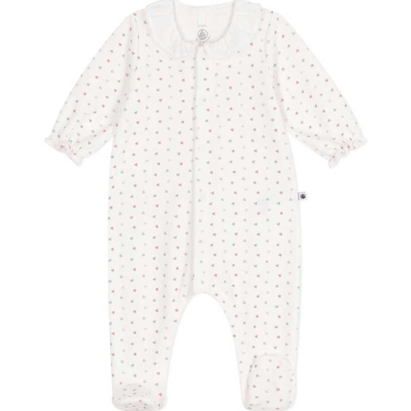 
Tutina della Linea Abbigliamento Bambina Petit Bateau in ciniglia bouclé, un materiale caldo e r...