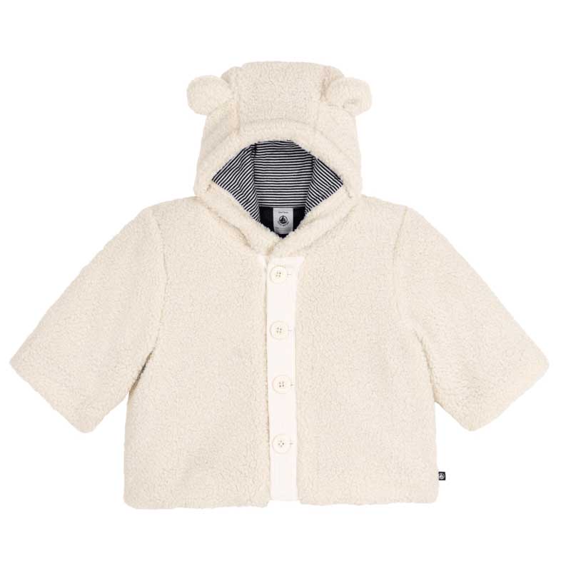 
Petit Bateau Girl's Clothing Line jacket padded with sherpa, a soft material on the outside with...
